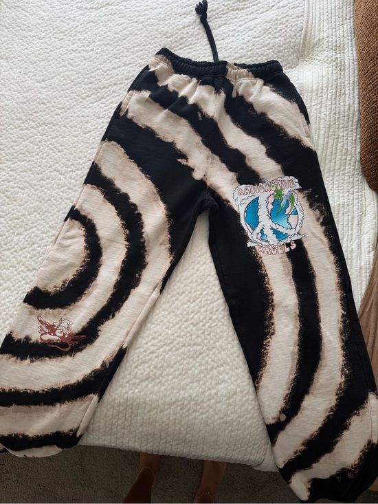 Boys Lie Pants - Boys Lie Black and Cream Tie-Dye Jogger Pants